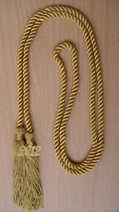 Honor Cord - with Year Tag : LIGHT GOLD COLOR