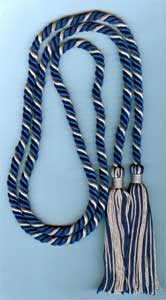 Single Honor Cord in 2 Colors - ROYAL BLUE and SILVER