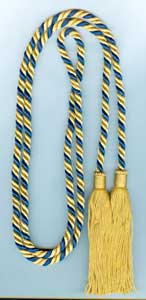 Single Honor Cord in 2 Colors - NAVY BLUE and LIGHT GOLD