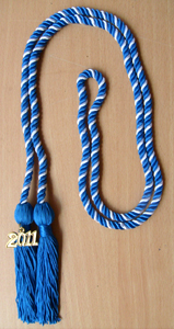 Special Honor Cord - with Year Tag : Multi : ROYAL BLUE AND WHITE COLOR